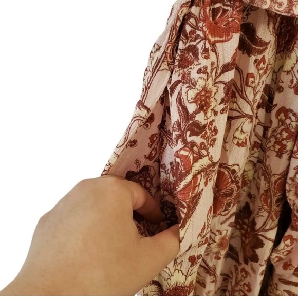 NWT Knox Rose Short Sleeve Wrap Maxi Dress Pink Floral Size Small - Picture 6 of 12